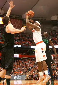 C.J. Fair shoots a 3 from the left wing. The junior forward has now played every minute of the last five games.