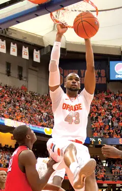 James Southerland throws down a dunk in the second half of Syracuse's victory over St. John's. Southerland finished with 13 points after scoring just two in the first half.