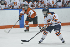 Melissa Piacentini, a freshman forward, and the Syracuse women's ice hockey team are off to an 8-5-1 start. The team needs only two more wins to equal its win total from last year. 