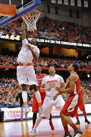 Syracuse forward Jerami Grant scored a career-high 13 points in the Orange's 72-61 win over Villanova Saturday.