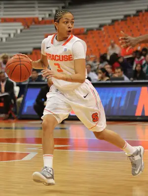 Syracuse guard Rachel Coffey and the Orange hope to avenge a 41-point loss to Connecticut a year ago.