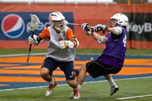 Syracuse attack Kevin Rice tallied three points in the Orange's scrimmage victory over Hofstra on Saturday.