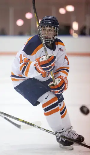 Syracuse forward Nicole Ferrara has scored five goals in her last game after scoring just four in her first 23.
