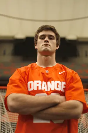 Syracuse defender Brandon Mullins had his choice of elite football programs and elite lacrosse programs. Mullins ended up at SU and is now starring on defense.