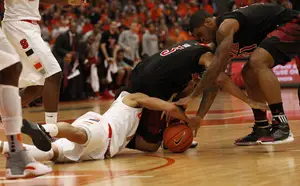 Michael Carter-Williams and Syracuse couldn't keep hold of the ball when it counted most as the Orange lost to No. 10 Louisville 58-53 Saturday afternoon in the Carrier Dome.