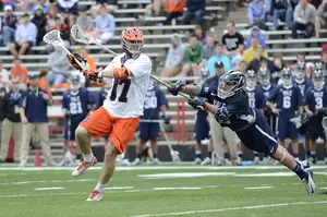 Dylan Donahue scored the game-winning goal with 13 seconds remaining to complete Syracuse's fightback and send the Orange to the final four.