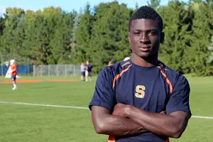 Forward Tony Asante was one of Syracuse's main offensive threats last season, ranking second in goals (5) and third in points (14).