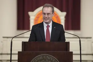 Kent Syverud has been selected as Syracuse University's next chancellor. He will replace Chancellor Nancy Cantor, who will leave for Rutgers University's Newark campus next January.