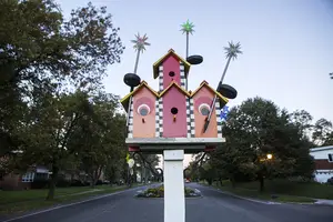 Residents of the Meadowbrook Neighborhood Association, which started a beautification project five years ago, are calling for one of the area’s stolen birdhouses to be returned. The birdhouse designs, made by resident Tim Robison, include a church, airplane and a basketball.