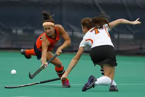Forward Lauren Brooks is Syracuse's leading scorer this season, and played at Hempfield High School in Pennsylvania with midfielder Megan Bupp.