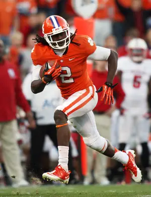 Clemson's Sammy Watkins has become the best wide receiver in the nation this year after being suspended for the beginning of last year. A visit with his brother, Jaylen, helped him move past the controversy.