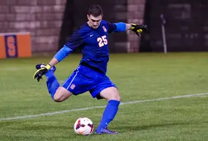 Syracuse goalkeeper Alex Bono botched a clearing attempt, allowing the only goal against No. 21 North Carolina.