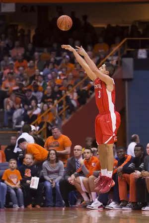Nolan Cressler shot 7-of-11 in the first half as Cornell led Syracuse by six points at halftime.