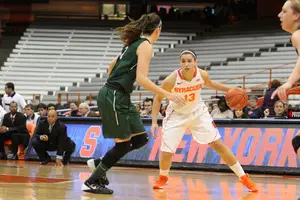 Brianna Butler is shooting just 12.5 percent from 3-point range through two games this season. She'll look to improve when SU hosts Cornell on Monday.