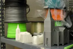 A 3-D model made by one of the new printers in the Architecture building. 