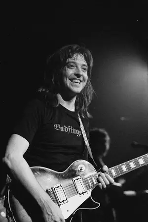Joey Molland, the last surviving member of Badfinger, performing at a concert during the 1970s. Molland will be performing at the Beatles tribute show this Saturday at the Landmark Theatre, along with a Fab Five reunion.  