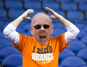 John Groat, a resident of Syracuse, is one of many Orange fans who'd like to see SU make another deep NCAA Tournament run. Syracuse enters the Big Dance on a 2-5 slide.
