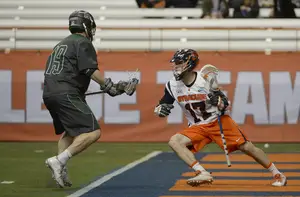 Seven different players scored Syracuse's first seven goals Wednesday in the Orange's 10-8 win over Binghamton. 
