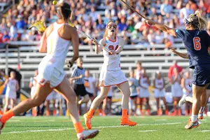 Seniors Alyssa Murray (1) and Bridget Daley (24) were part of a senior class that, despite not winning a national championship, helped build Syracuse into one of Division I's elite programs.