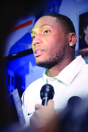 Syracuse quarterback Terrel Hunt addressed the media on Tuesday evening for the first time since his ejection from the Orange's season opener against Villanova on Aug. 29.