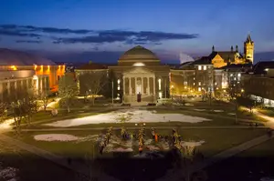 Syracuse University rose from the No. 62 spot to the No. 58 spot in the 2015 U.S. News and World Report National University rankings. This photo was taken in March, when the university celebrated its 144th birthday.