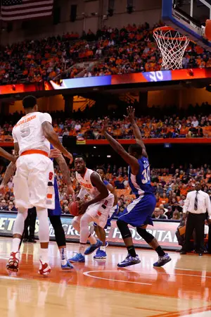 Rakeem Christmas continued his physical dominance on offense against Hampton but had to be benched in each half after getting into foul trouble, something he and the Orange will have to work through as the season progresses.