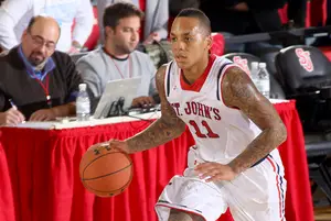 SJU guard D'Angelo Harrison is leading the Red Storm in scoring after a suspension in 2013.