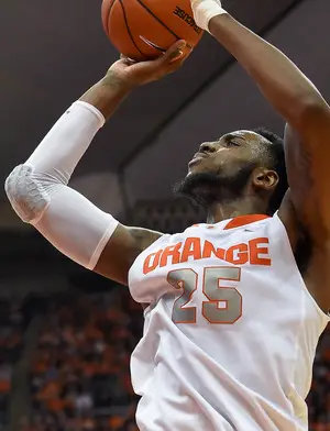 Rakeem Christmas puts up a shot against Miami on Saturday. He got many of the same looks on Monday against North Carolina, but the lack of support down low gave UNC the clear advantage on the blocks.