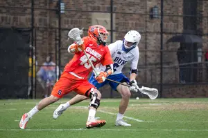 Syracuse attack Randy Staats, seen here playing against Duke last March, said Monday he is eligible for the Orange's upcoming season. He was academically ineligible during the fall.