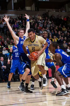 Wake Forest's Devin Thomas was described by Syracuse head coach Jim Boeheim as one of the best inside scorers in the country, and the forward faces a thin SU frontcourt Tuesday night.