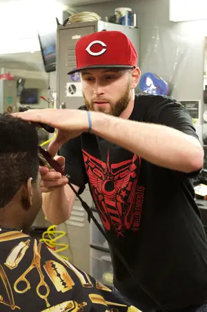 Josh Pierce began cutting hair at Campus Cuts on Marshall Street after injuring his arm in August of 2013. He loves interacting with people from all over the world.  