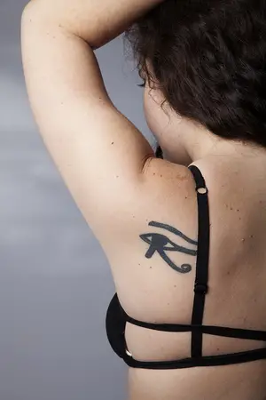 Alexa Abdalla has the Eye of Horus, a symbol of protection, tattooed on her shoulder. She became fascinated with ancient Egypt after she watched “The Mummy Returns.”