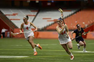 Devon Collins has shifted positions on the attack. Now a senior for SU, she's looking to continue a successful season after adopting to the sport late in life. 