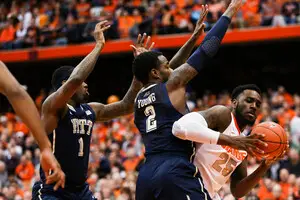 Rakeem Christmas fouled out on Tuesday night against Notre Dame, but the Orange still pulled off a 65-60 upset win.