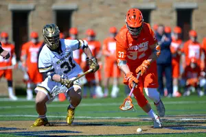 Ben Williams has mastered a uniform faceoff system that Syracuse has implemented this season. He's won at the X at a 70 percent clip for the Orange. 