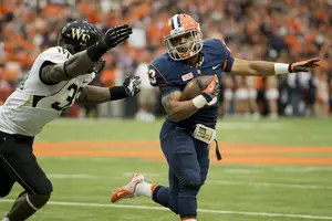 Former Syracuse running back Prince-Tyson Gulley is one of the handful of players who Will Hicks sees as a possible late-round NFL draft pick this year. 