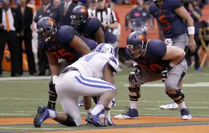 Sean Hickey was the only SU offensive lineman to start all 12 games last season.