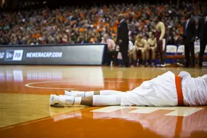 Chris McCullough tore his right ACL after playing just 16 games for Syracuse. His injury might be a deterrent for teams that could draft him on Thursday. 