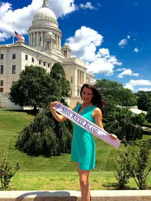 Allie Curtis won the title of Miss Rhode Island in May, but was eliminated early in the Miss America competition Sunday.
