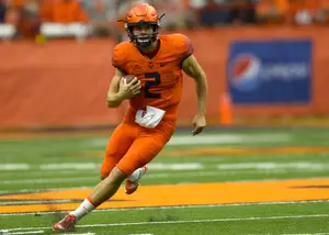 Eric Dungey runs the ball in Syracuse's 30-17, comeback win over Wake Forest. 