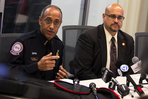 DPS Chief Bobby Maldonado and Chief Law Enforcement Officer Tony Callisto held a press conference on Thursday to discuss the Orange Alert system and how it was handled as a result of the shooting near the Syracuse University campus.