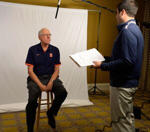 Jim Boeheim joked about whichever media member voted Syracuse No. 1 in the ACC preseason poll, saying they should have their credential reviewed.