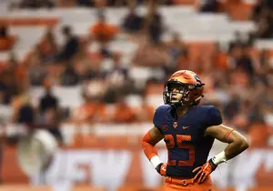 Kielan Whitner is working most on reading opposing offenses and gradually improving as a freshman safety for Syracuse.