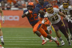 Jordan Fredericks is out for the rest of Syracuse's game against Clemson with an upper-body injury.