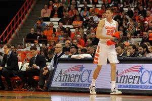 Tyler Lydon played his first college minutes at center and was productive in 28 minutes against Lehigh on Friday night.