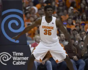 Syracuse center Chinonso Obokoh only played 15 minutes in SU's season-opening win over Lehigh, but made his presence felt down low against the Mountain Hawks.
