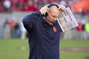 Scott Shafer was fired on Monday. He will coach his final game for SU against Boston College on Saturday.
