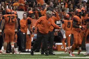 Scott Shafer coached his last game as head coach for Syracuse against Boston College. 