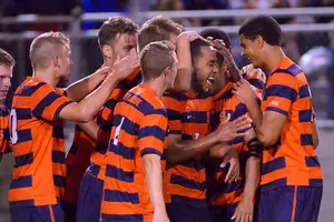 Ben Polk scored two goals as Syracuse defeated No. 2 Clemson to advance in the ACC tournament. 