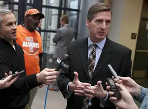 Director of Athletics Mark Coyle spoke with the media on Monday morning touching on a variety of topics.
